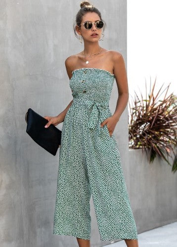 Flower Print Jumpsuit