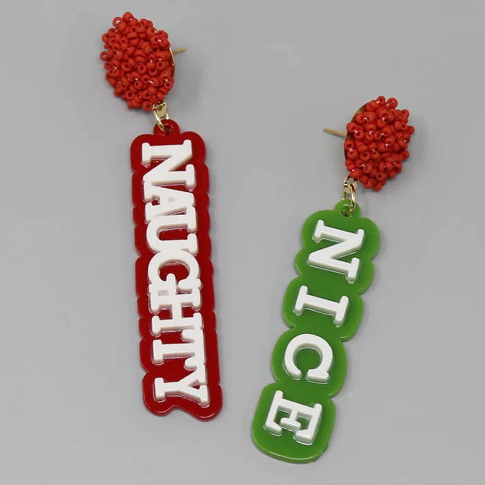 Naughty & Nice Christmas Earings