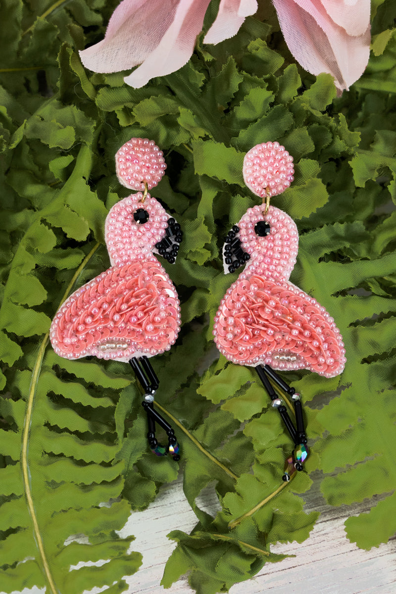 Pink Flamingo Earrings