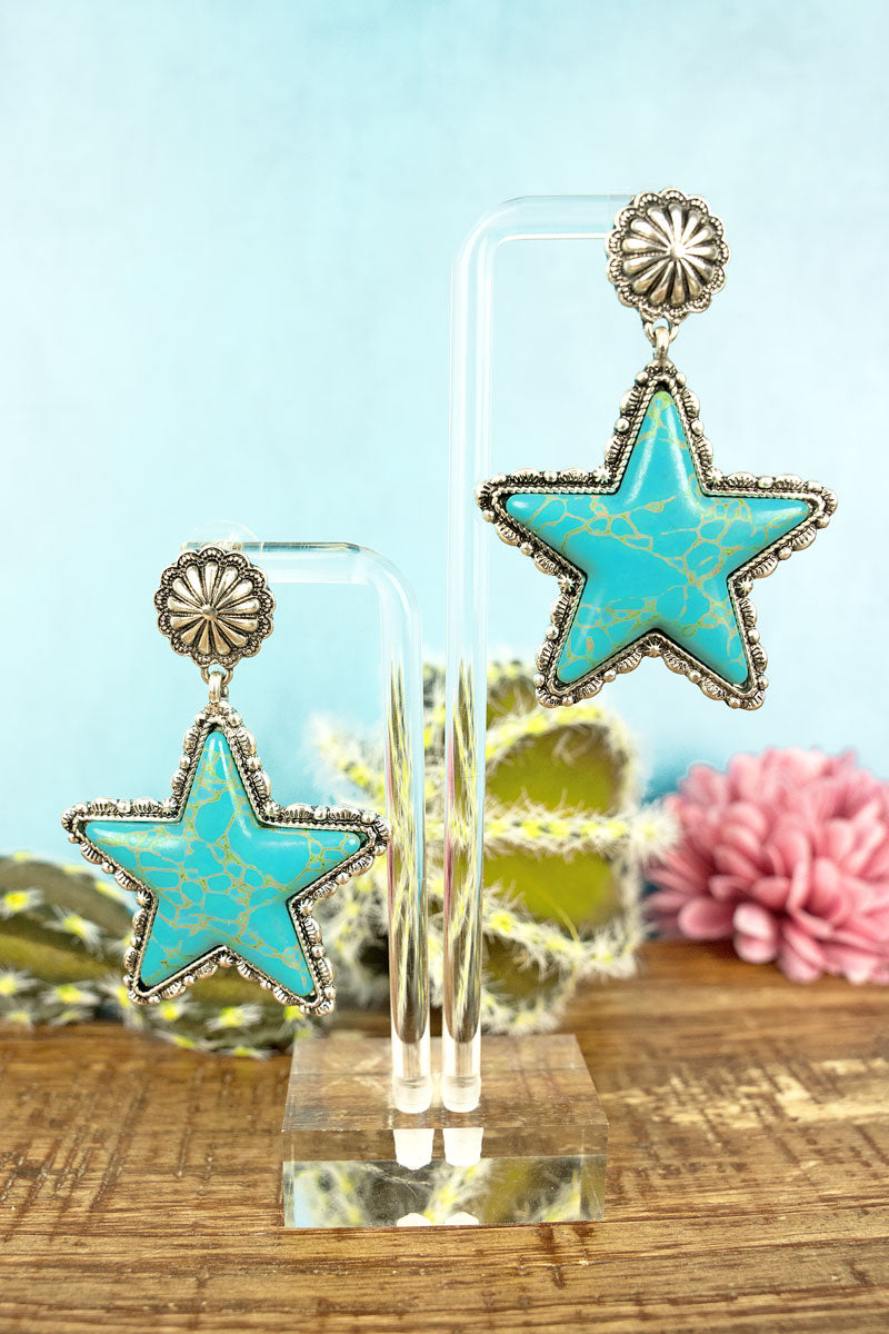 Concho Star Earrings