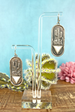 Minden Cactus Oval Earrings