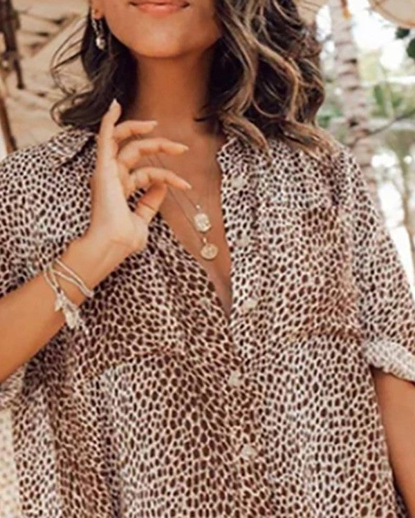 Cheetah Shirt Dress