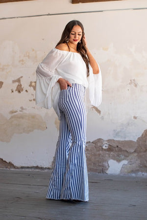 Striped Bell Jeans