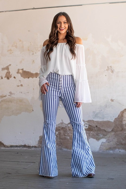 Striped Bell Jeans