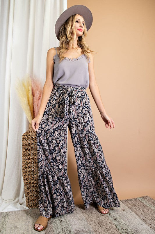 Paisley Wide Leg Pants