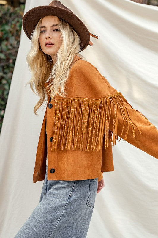 Rhinestone Fringe Jacket