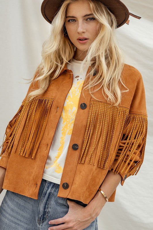 Rhinestone Fringe Jacket