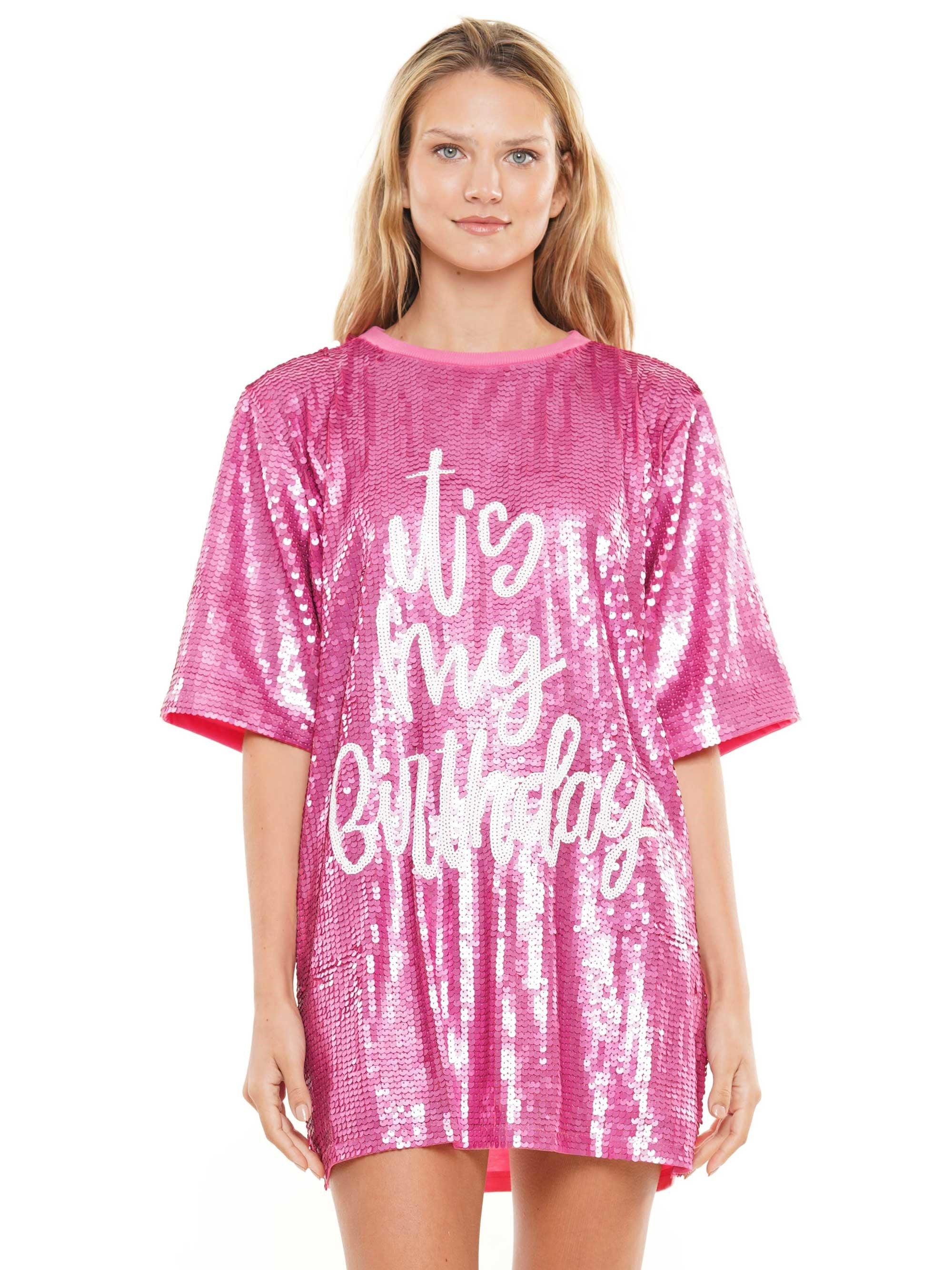 Life Of The Tailgate Sequin T-Shirt Dress Curves • Impressions