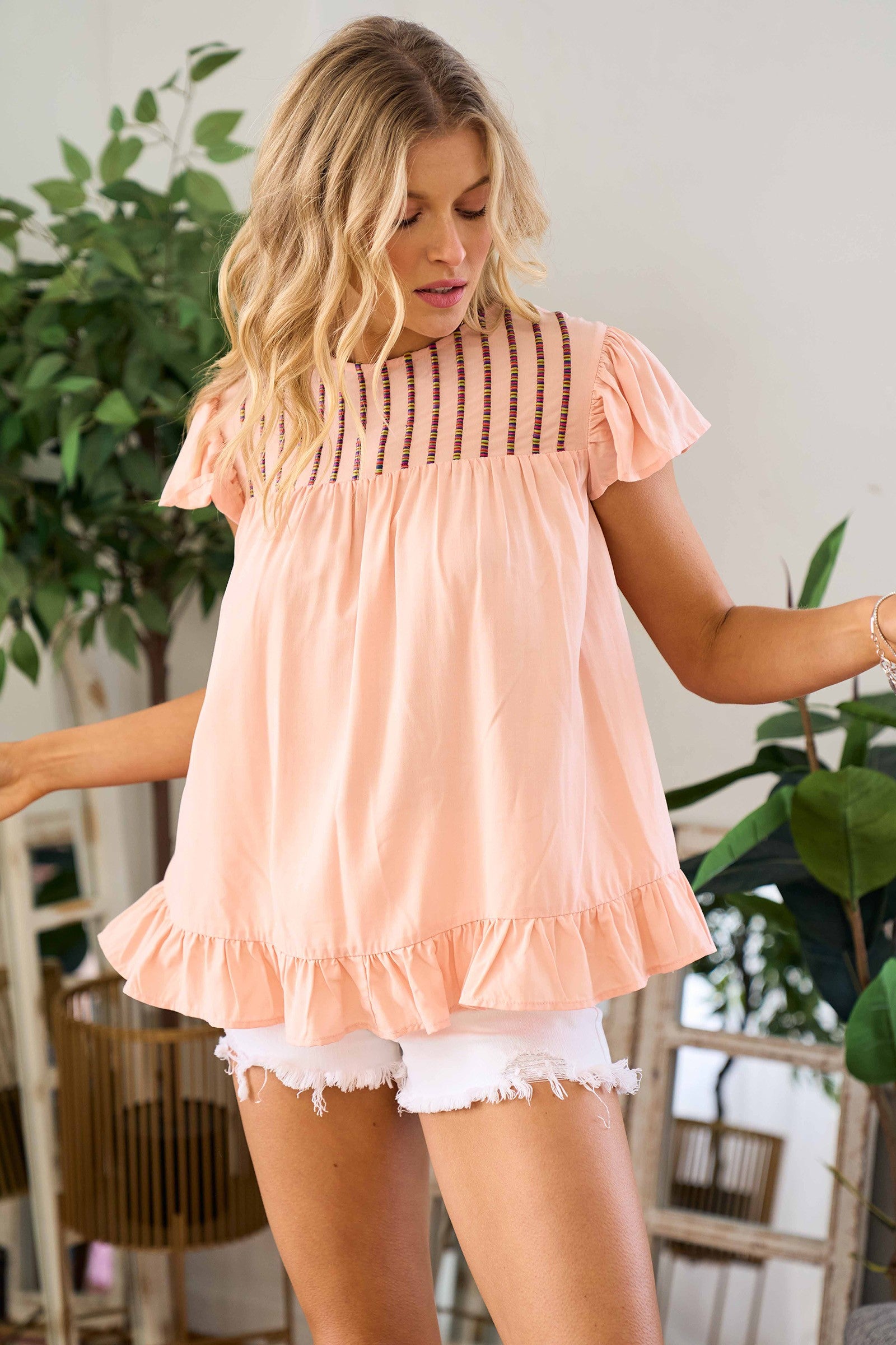 Threaded Babydoll Top