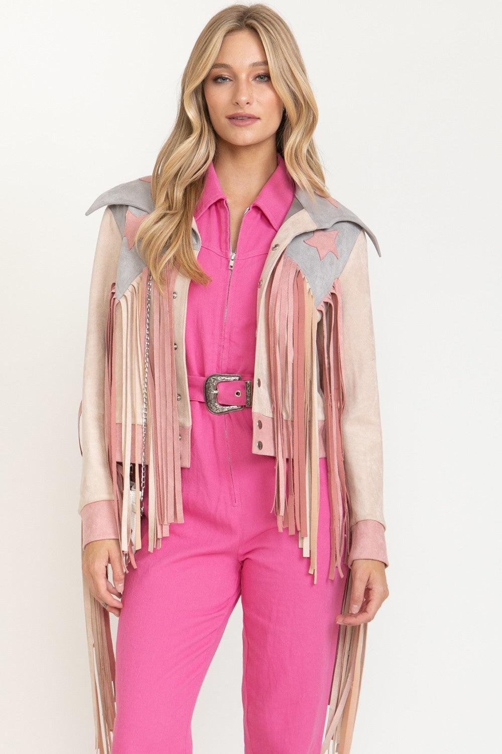 Pink Fringe Jacket