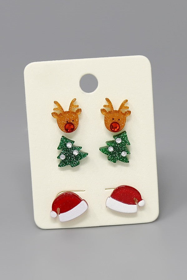 Christmas Earring Trio