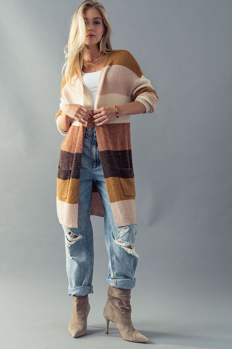 Color Block Cardigan