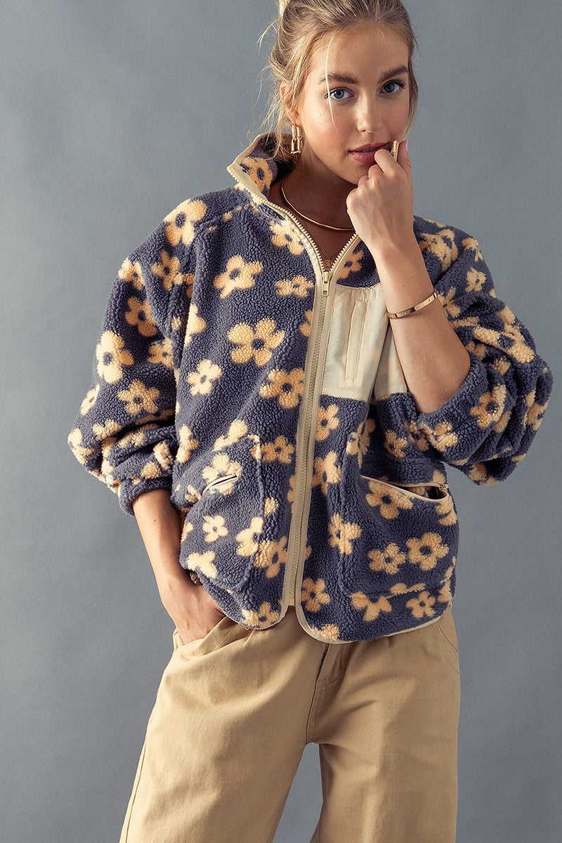 Flower Power Fleece Jacket