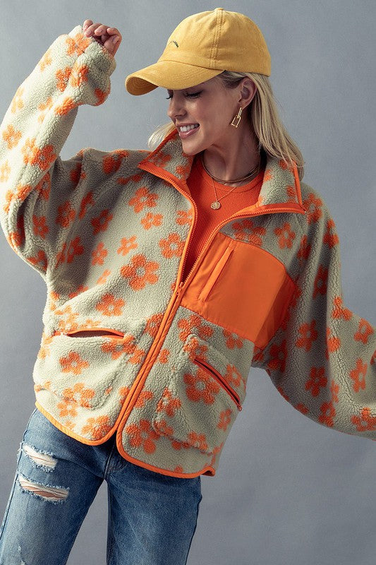 Flower Power Fleece Jacket