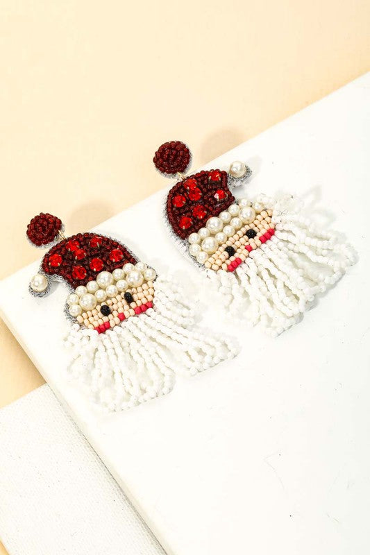 Sparkly Santa Earrings