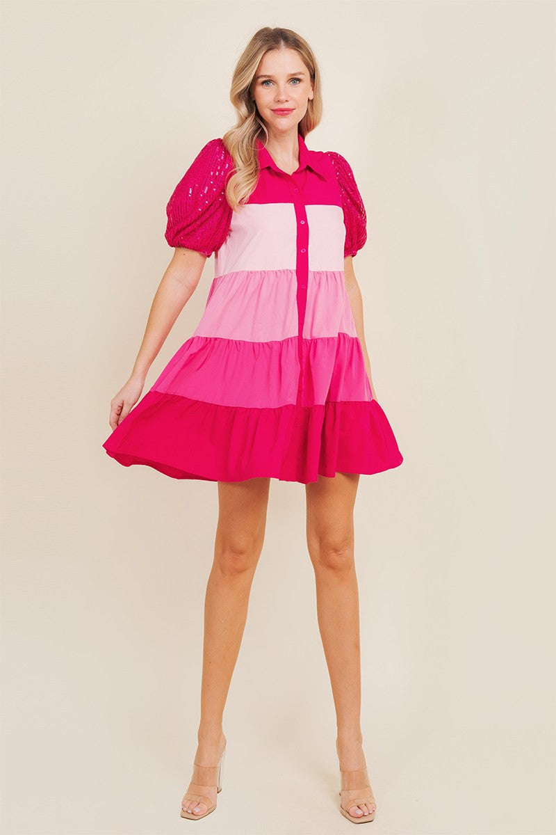 Snazzed Color Block Dress