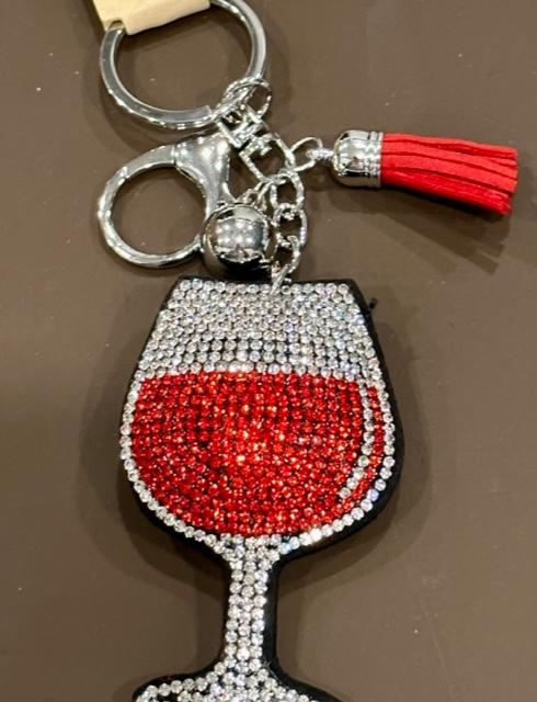 Wine Glass Key Chain