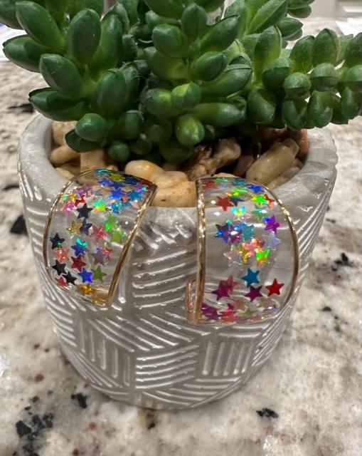 Acrylic Hoops Earrings