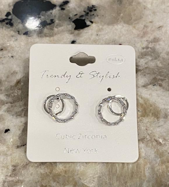 CZ Circle Studs