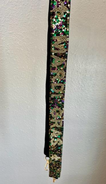 Sequin Mardi Gras Guitar Strap
