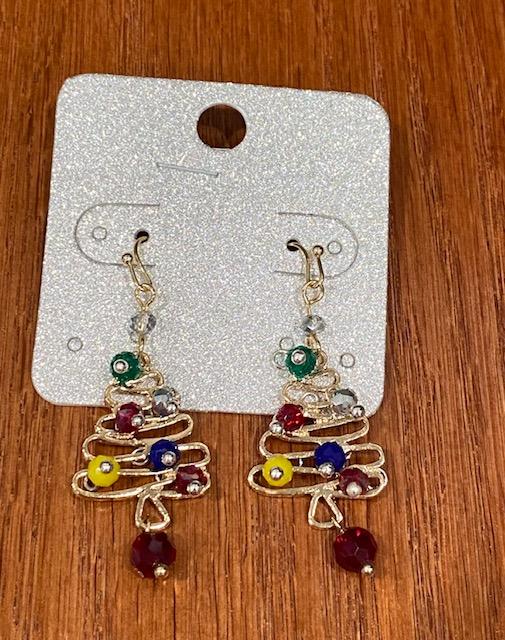 Beaded Tree Earrings