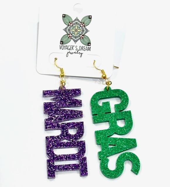 Mardi Gras Earrings