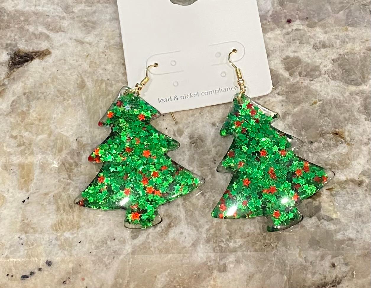 Star Acrylic Tree Earrings