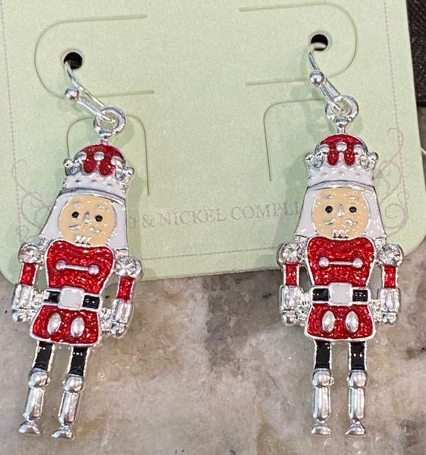 Enamel Nutcracker Earrings