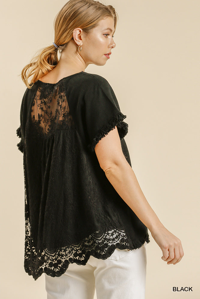 Lace Back Top