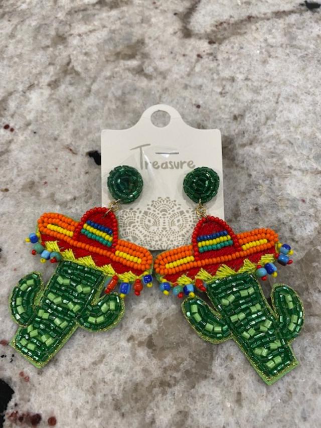 Sombrero Seed Bead Earrings