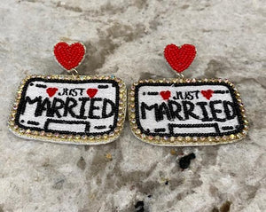 Just Married Earrings