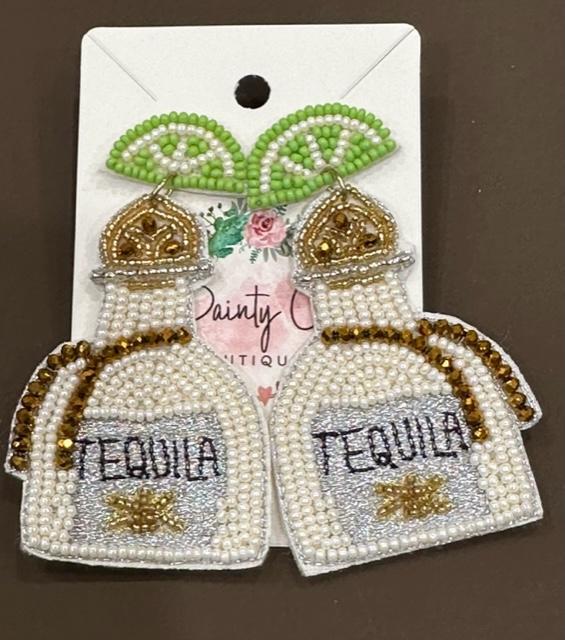 Seed Bead Tequila Earrings