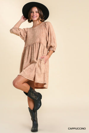 Mineral Washed Tunic Dress