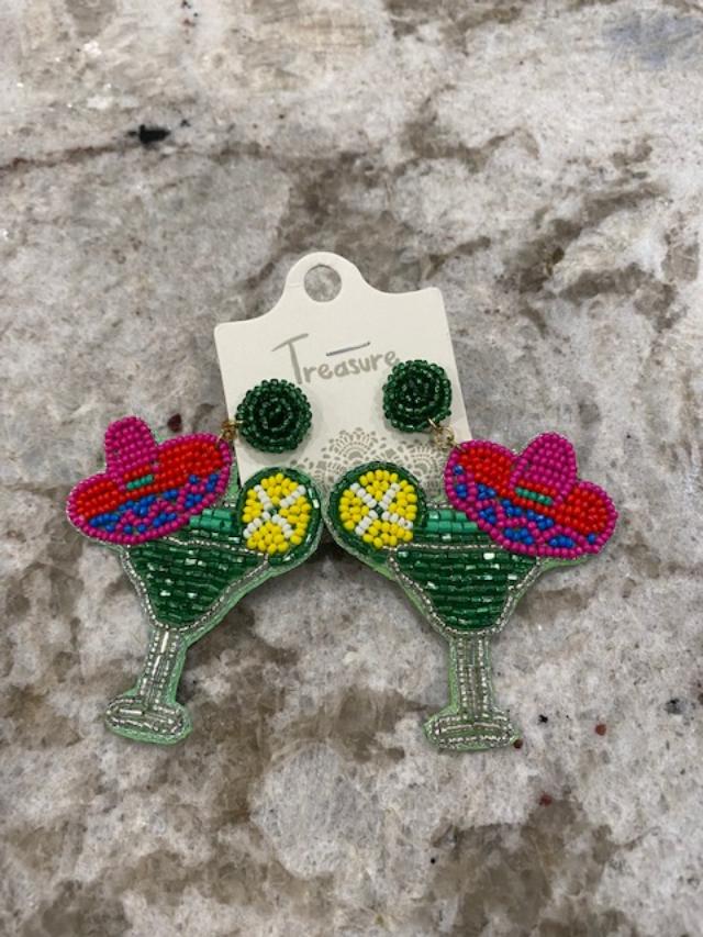 Sombrero Seed Bead Earrings