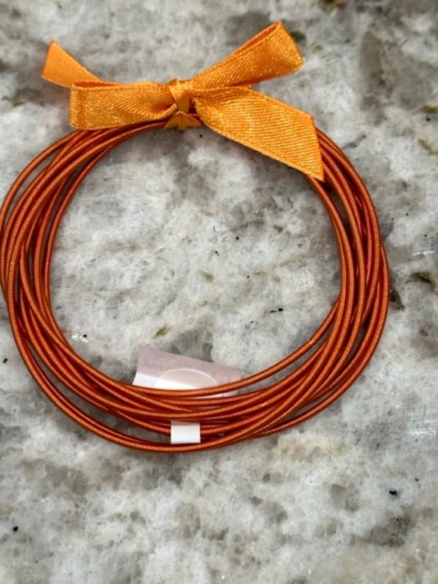 Orange Guitar String Bracelet Set