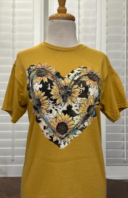 Hearts & Sunflowers Tee