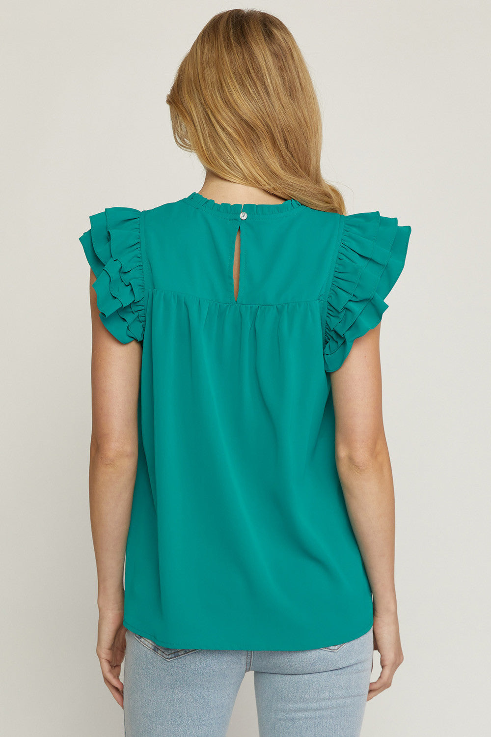 Criss Cross Green Top