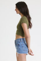 Side Rouched Crop Top