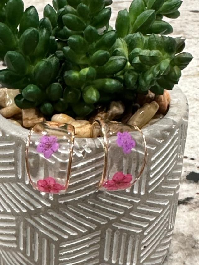 Acrylic Hoops Earrings