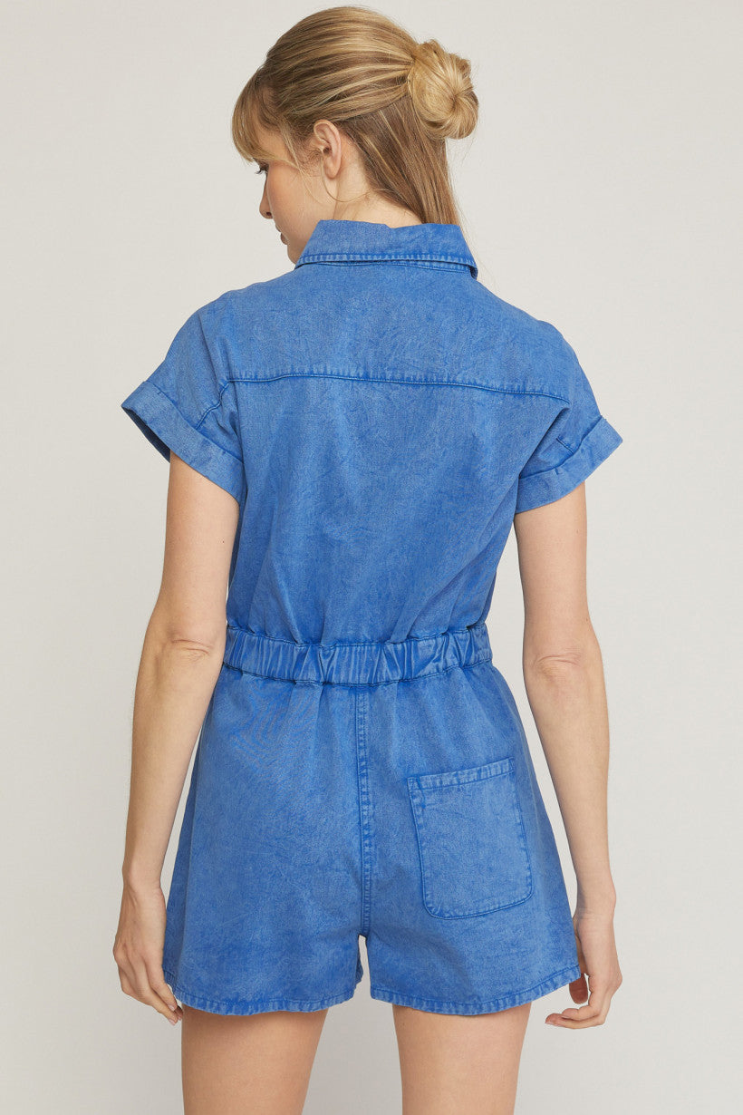 Shania Denim Romper