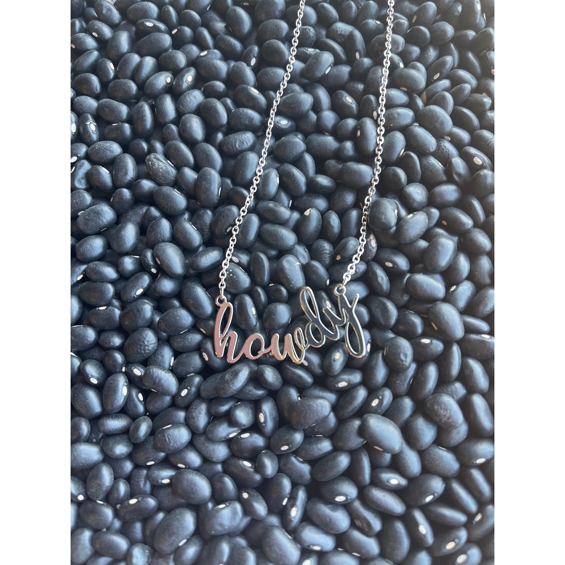 Howdy  Script Necklace