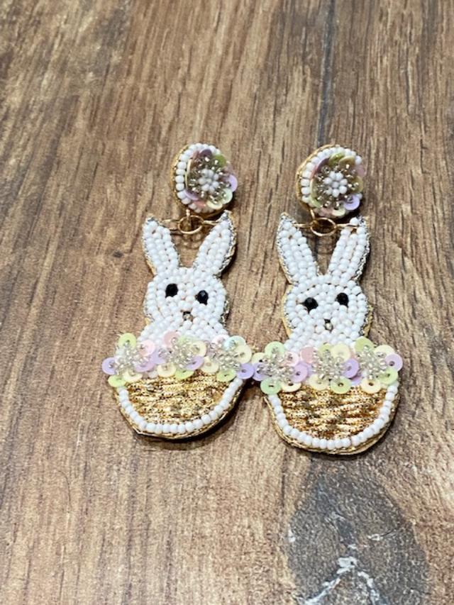 Bunny & Basket Earrings