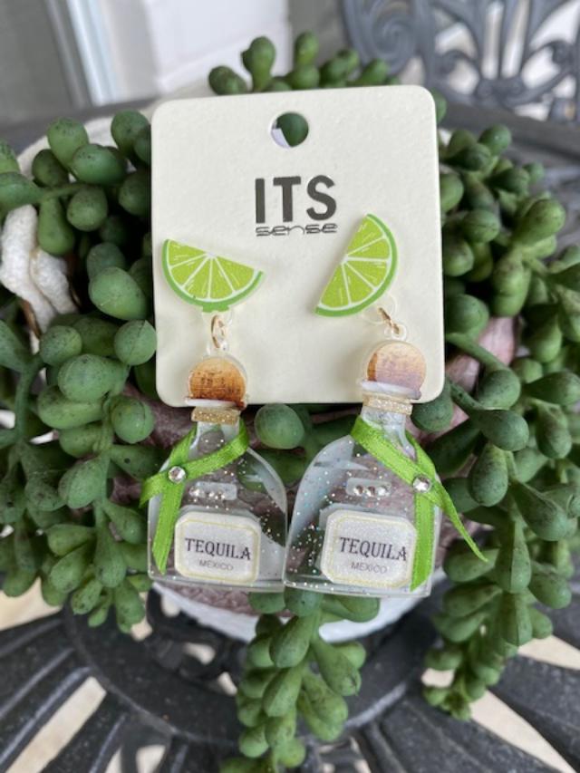 Acrylic Tequila Bottle Earrings