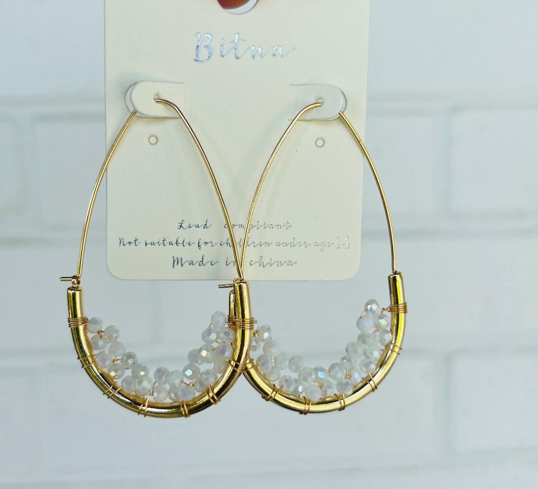 Bubble Beaded Loop Earring