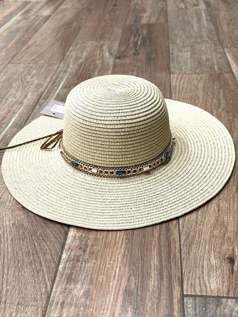 Beaded Straw Hat