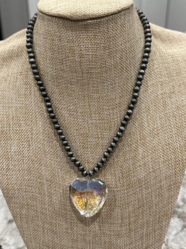 Heart & Navajo Pearl Necklace