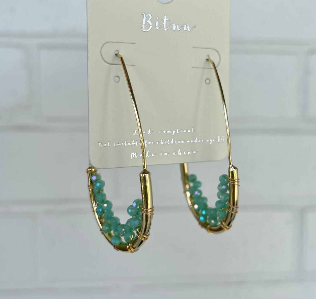 Bubble Beaded Loop Earring