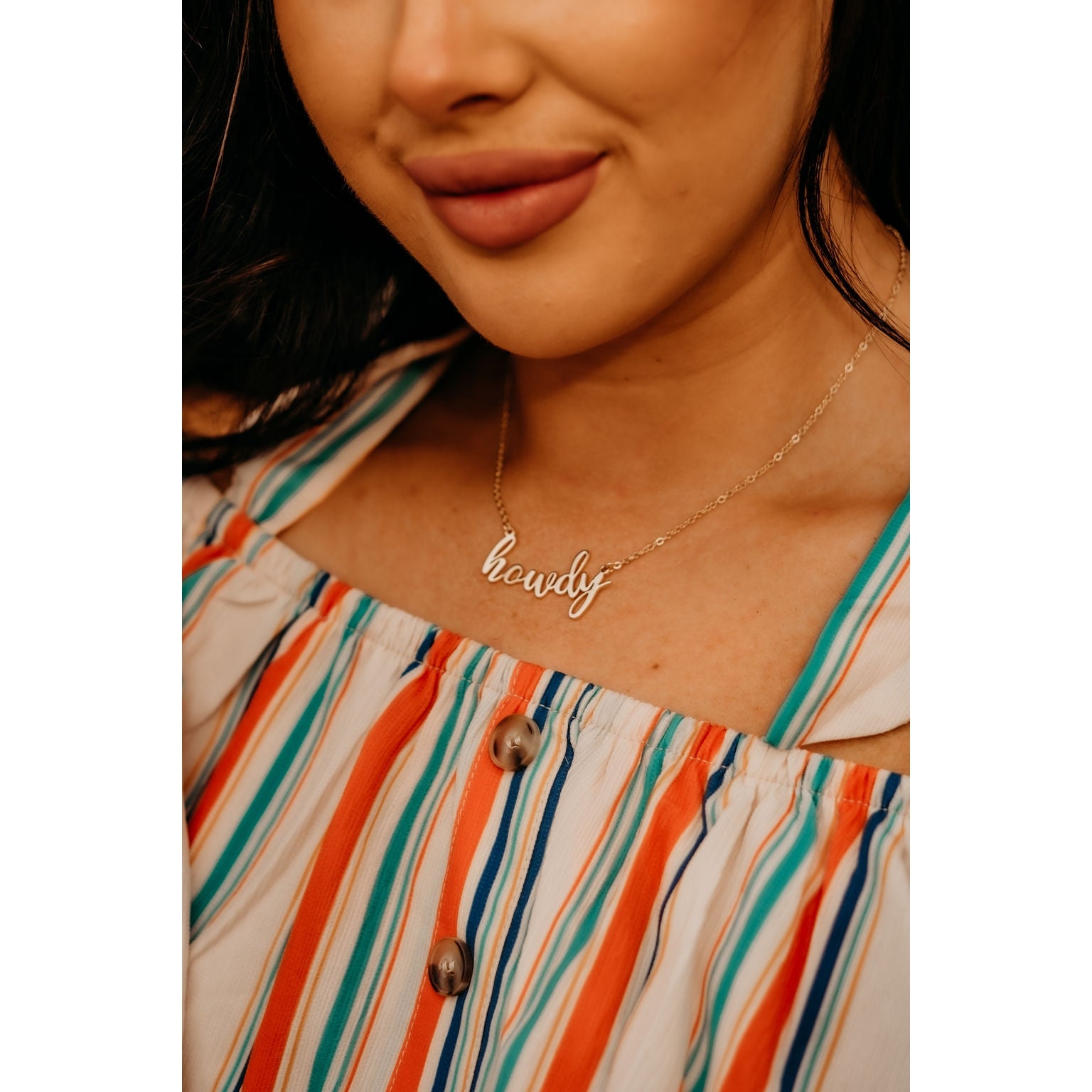 Howdy  Script Necklace