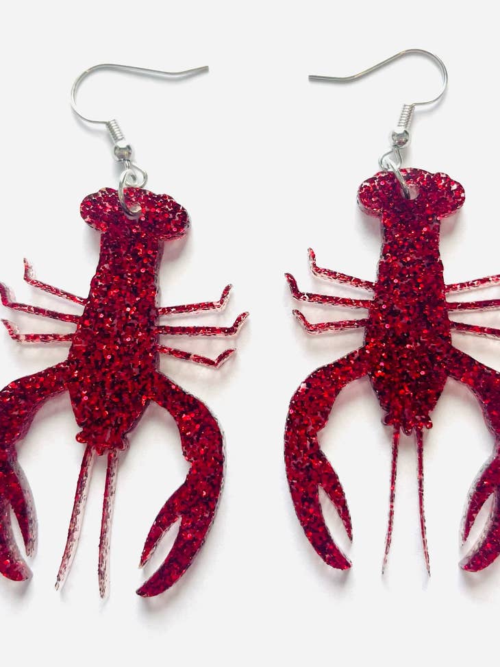 Acrylic Crawfish Earrings
