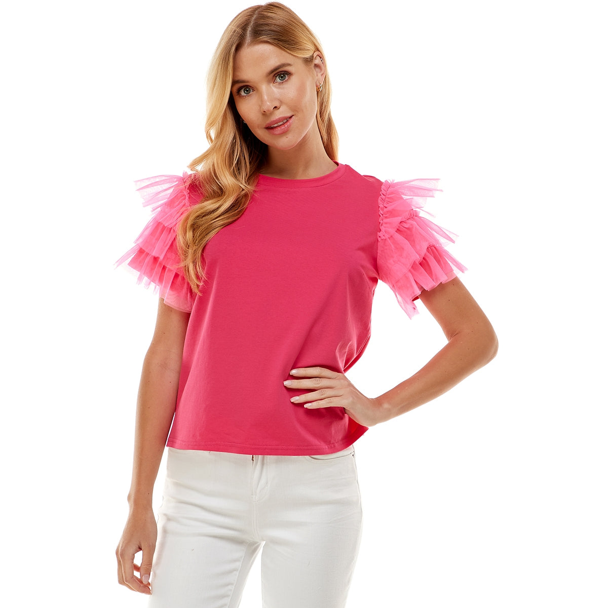 Ruffled Chiffon Top